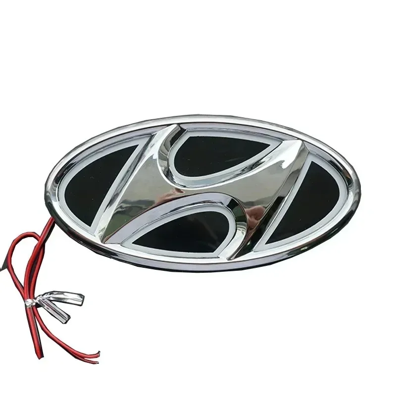 For Hyundai LED Light Up Car Emblem Badge Sticker Front & Rear Logo Decal For Tucson Elantra Kona Santafe Verna Veloster Accent - view 6