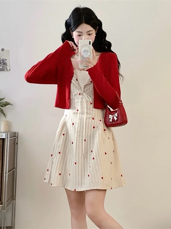 

plus Size Women's Summer Slimming Short A-Line Dress Sunguard Strapless Sun Protection Casual Korean Style Long Sleeve Dress