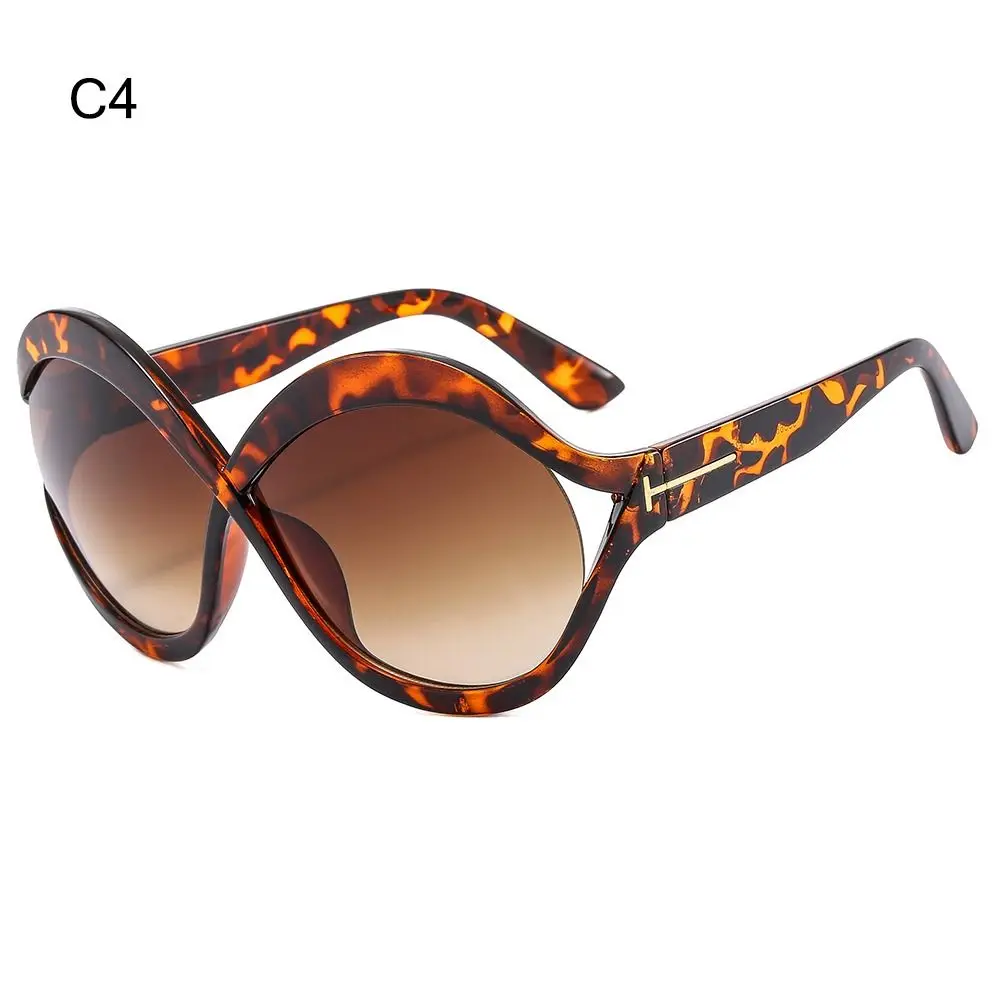 

Новые модные большие женские солнцезащитные очки в полой оправе с градиентом, солнцезащитные очки «кошачий глаз», оттенки