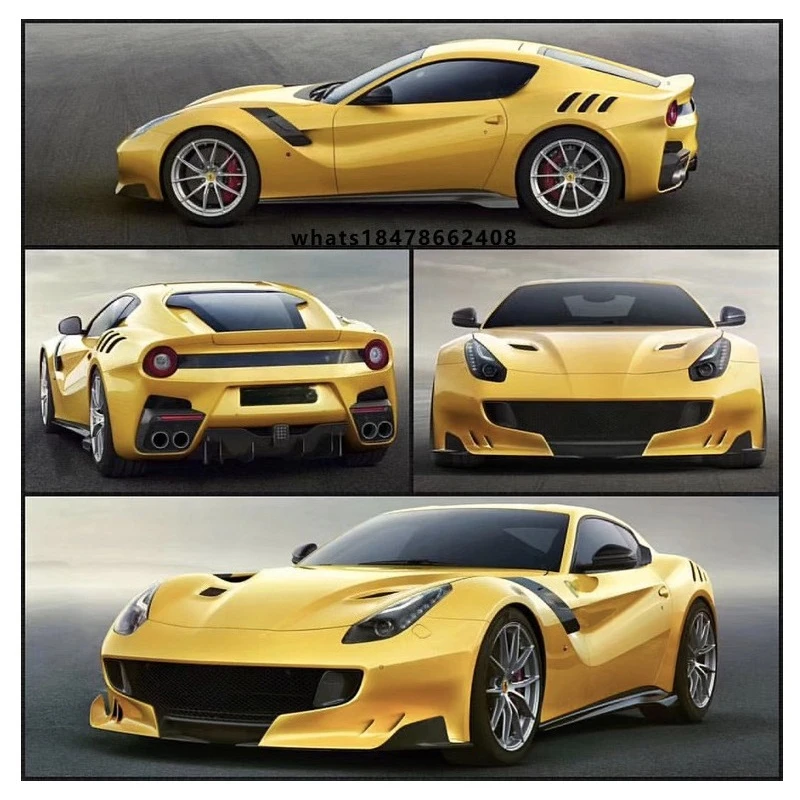 Für F12 TDF Style Nass-Carbonfaser Karosserie-Kit Stoßstange Kotflügel Motorhaube F12 Auto-Teile Modifikationszubehör