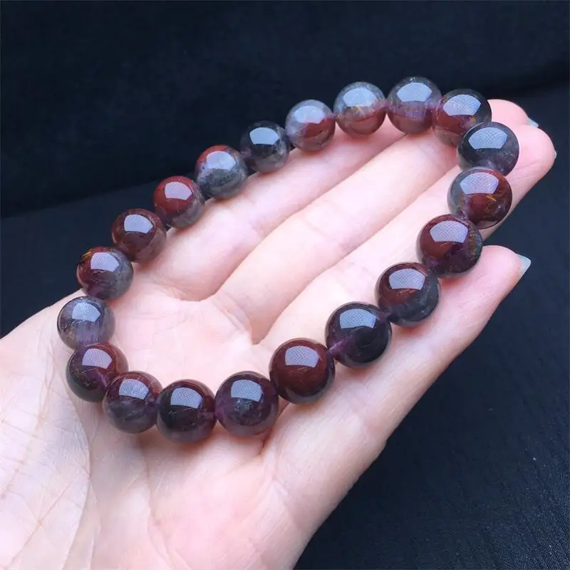 10MM Natural Auralite Bracelet String Charms Strand Exquisite Jewelry Gift Healing Crystal Energy Gift 1pcs