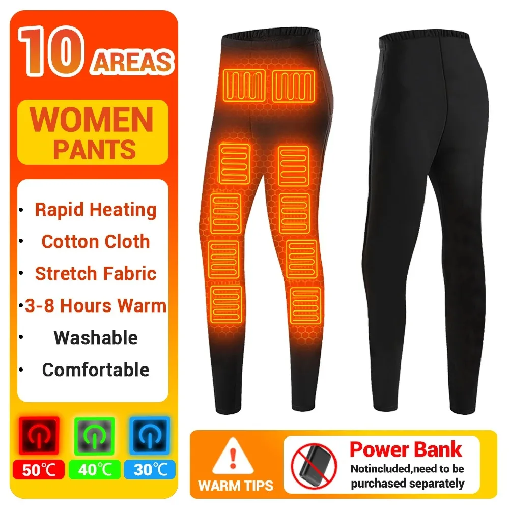 

Women Winter Thermal Heated Jacket Vest Heated Underwear Women Ski Suit USB Electric Heating Clothing Fleece Thermal Long Johns