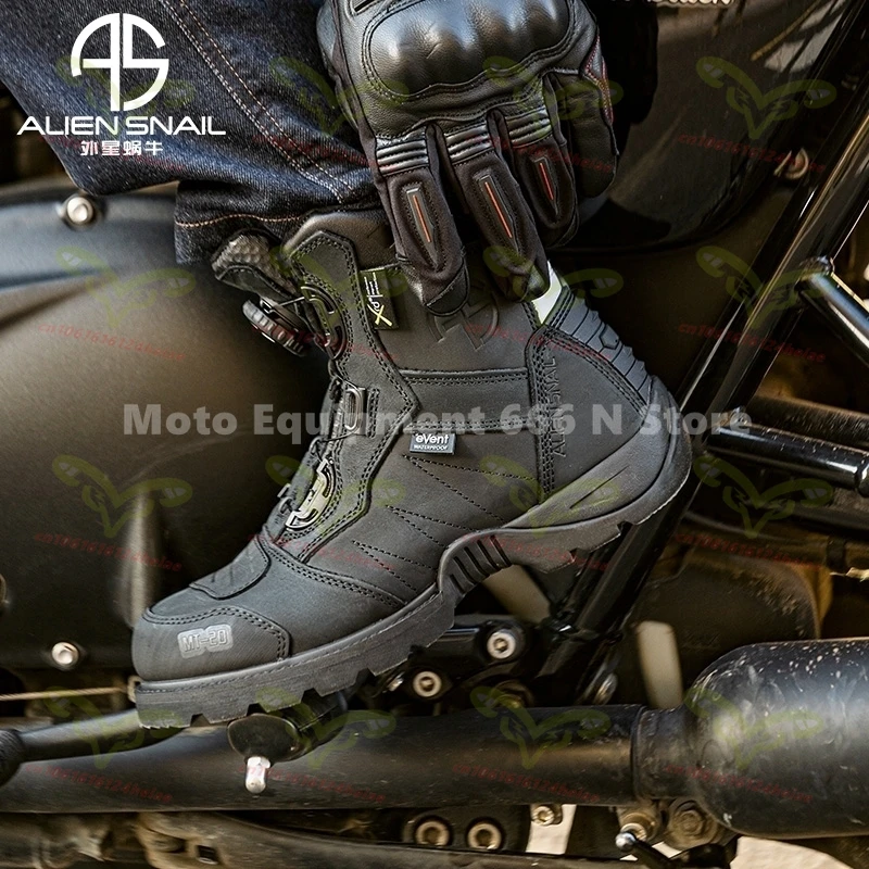

Motorcycle Racing Boots MT-20 Anti-Slip MT-10 Waterproof Leather Riding Shoes Thumb Buckle Design