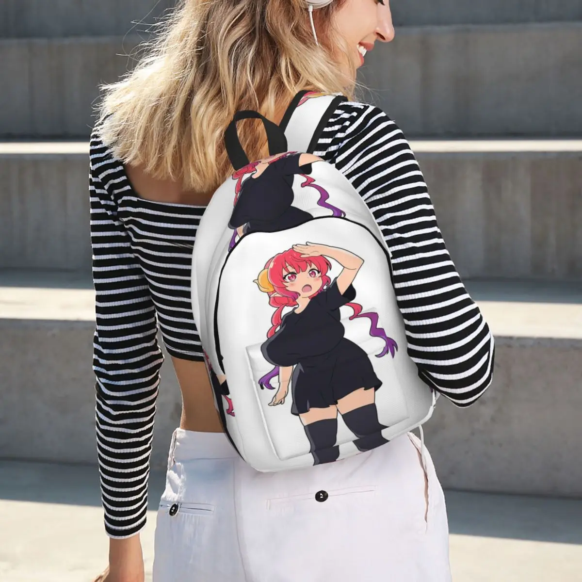 Miss Kobayashi's Dragon Maid Ilulu Backpack Student BookBag Kids School Bag Laptop Shoulder Bags for Boys Girls