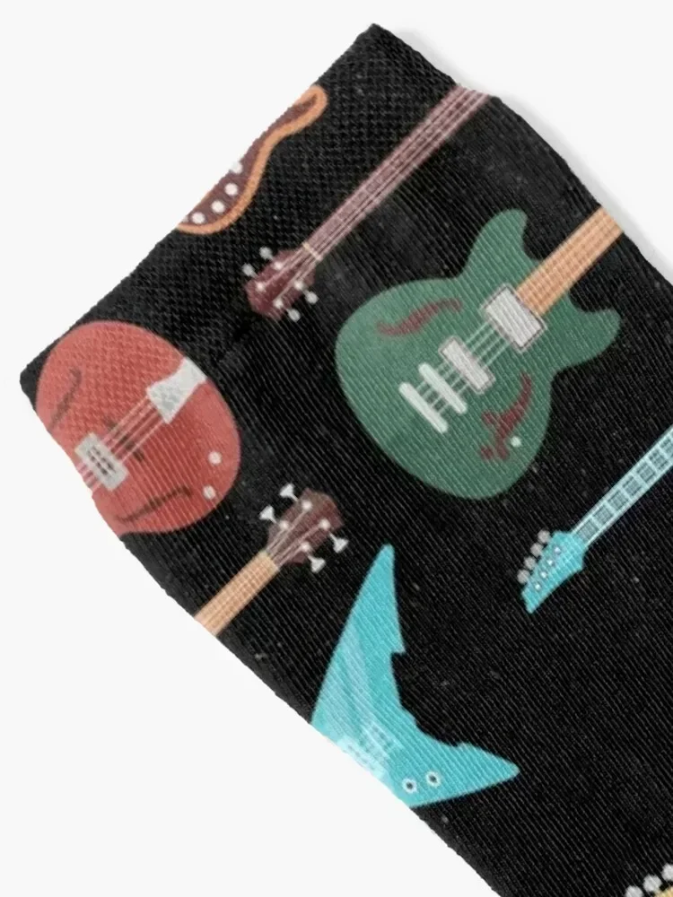 Retro bass guitar Socks retro with print Antiskid soccer shoes Man Socks Women's
