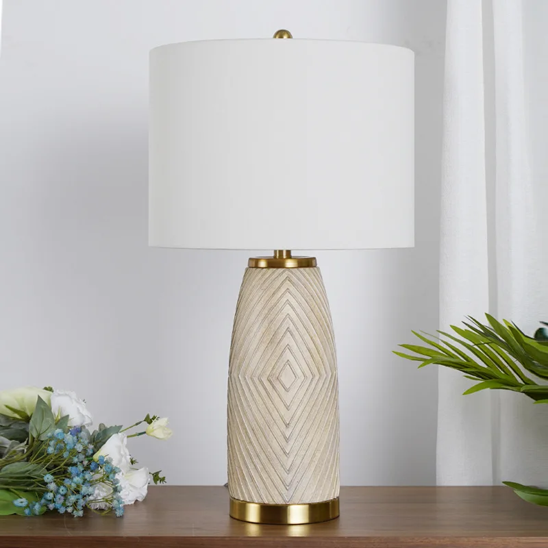 Contemporary Luxury Fabric Floor Lamps Bedroom Bedsided Table Lights Hotel Living Room Homestay Indoor Home Decoration Desk Lamp