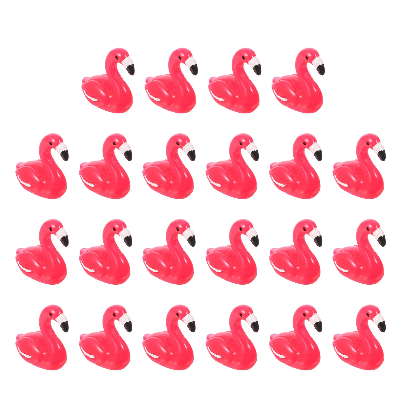 

100 шт. мини-смола статуи фламинго крошечный розовый микро садовый декор DIY миниатюрные топперы для торта с фламинго тропические животные акценты