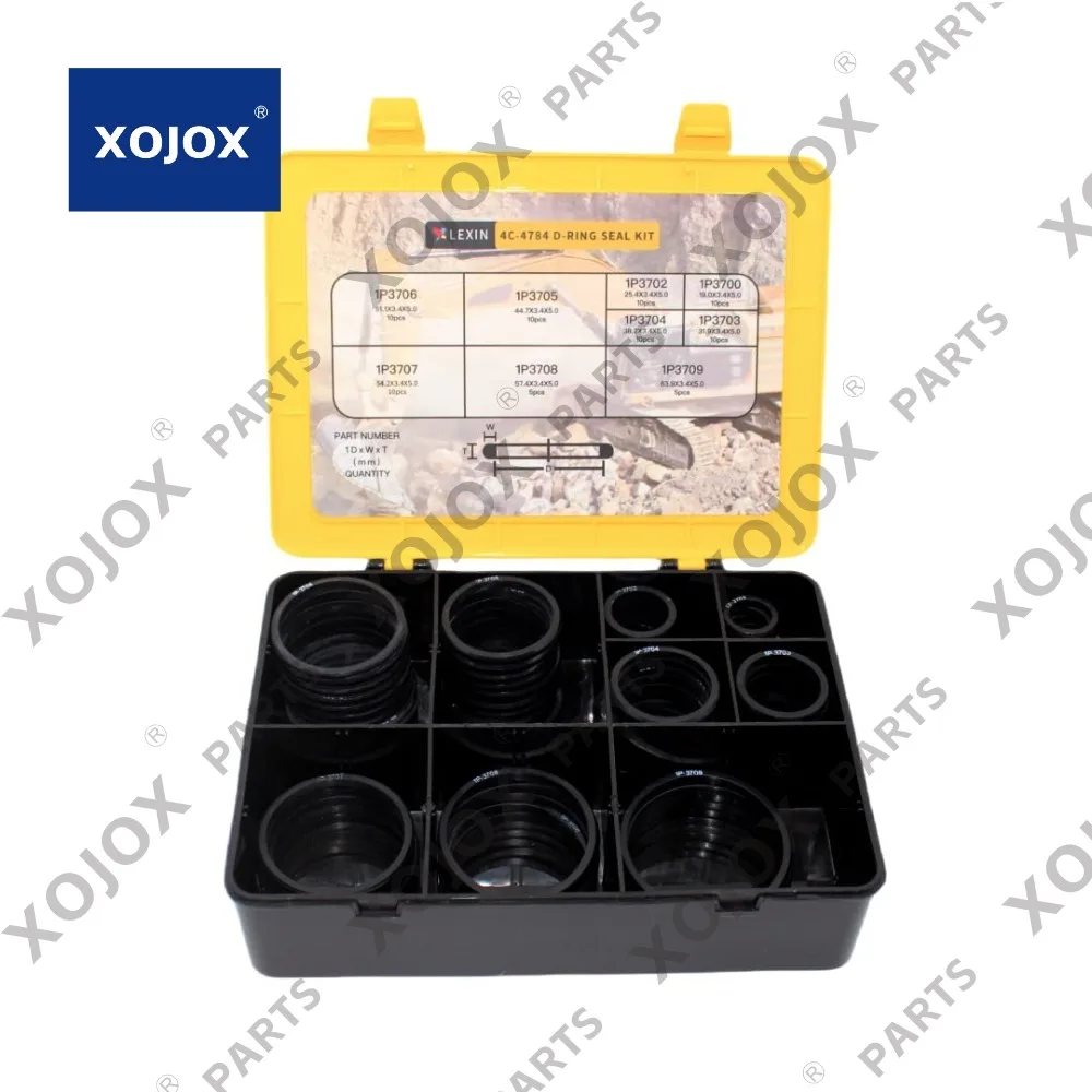 

XOJOX ‌LX Hydraulics 4C-4784 D-Ring Kit | SAE J2643 Certified NBR 90 Duro | For CAT Caterpillar Excavator Hydraulic Systems (Rep