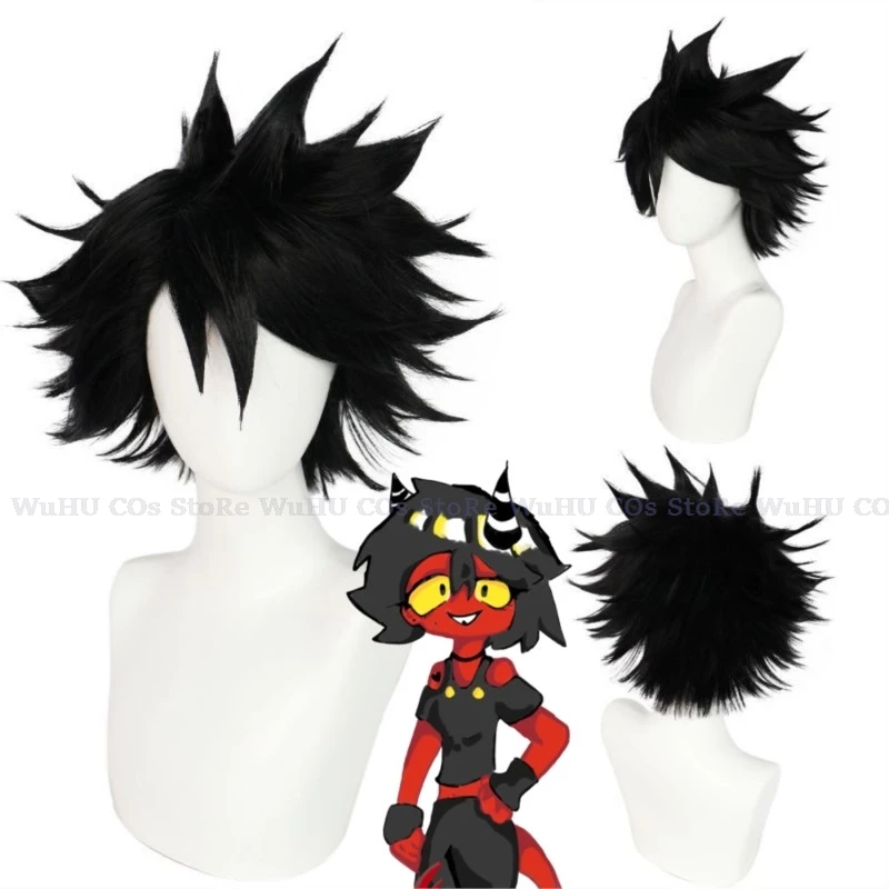 

Helluva Cos Boss Millie Wig Anime Millie Cosplay Millie Black Wigs Women Halloween Costume Party Role Play