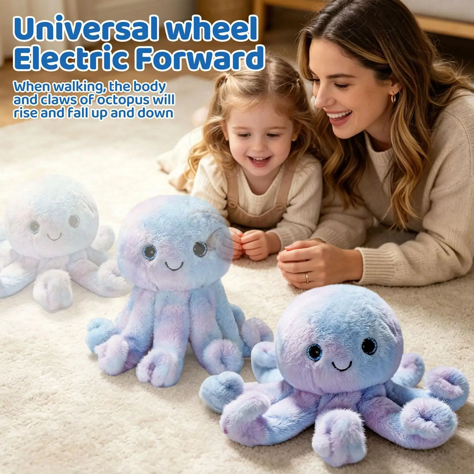 

Octopus Toy Walking USB Charging Music Doll Crawling Octopus Toy Recording For Kids Boys Girls Kids Bedroom Living Room Home