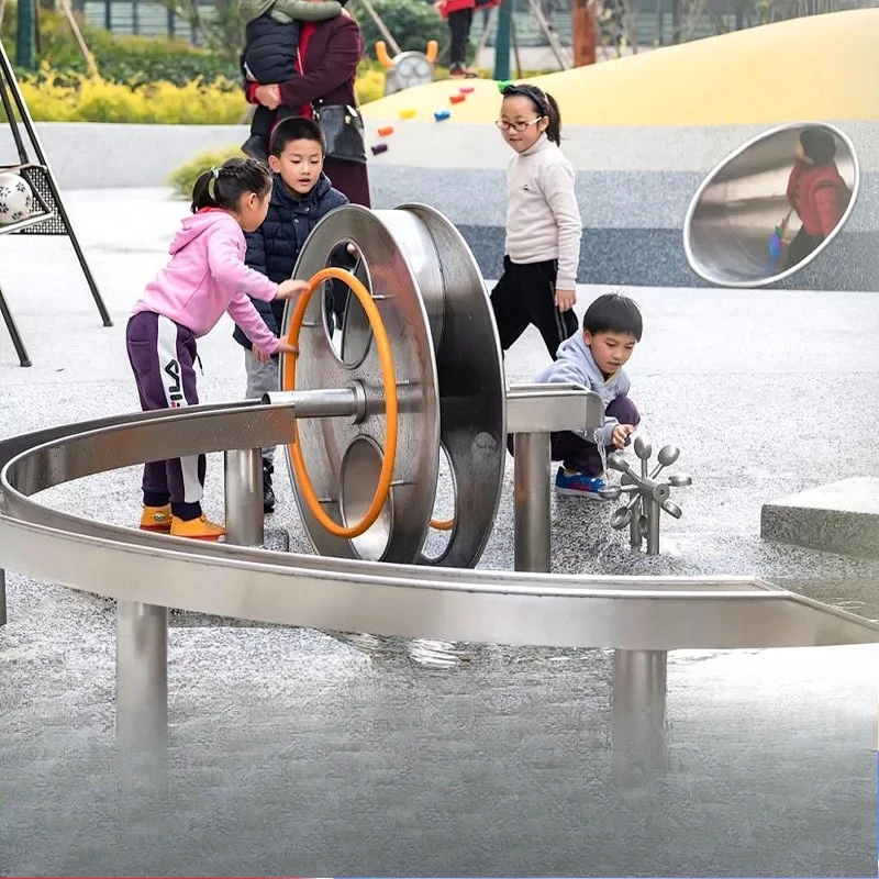 Stainless steel Archimedes water extractor Outdoor amusement equipment Park community Children's sand and water play equipment