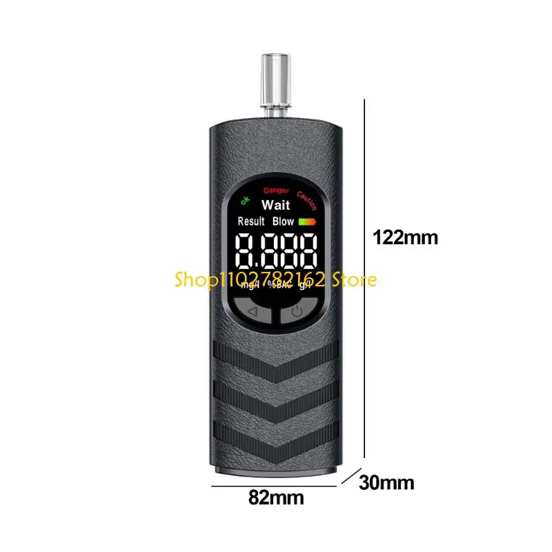 547B Handheld Breath Tester with Front Display and 5 Mouthpieces, Check Device for Before Driving, Travel Days and After Parties
