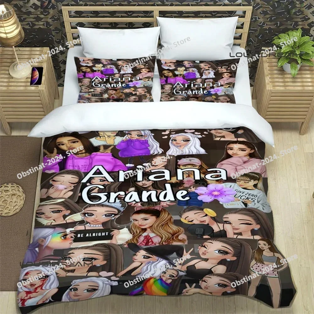 

Singer Ariana grande Printed Bed Set Duvet Cover Pillowcase Bedding Set Bed Linen Sheet Quilt Cover Full Queen King Size