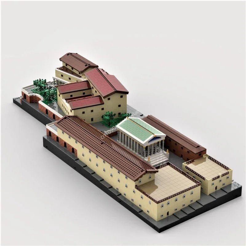 مجموعة مكعبات بناء وحدات Moc لمدينة روما للهندسة المعمارية، نموذج كلاسيكي، تعليمية للعقول الإبداعية