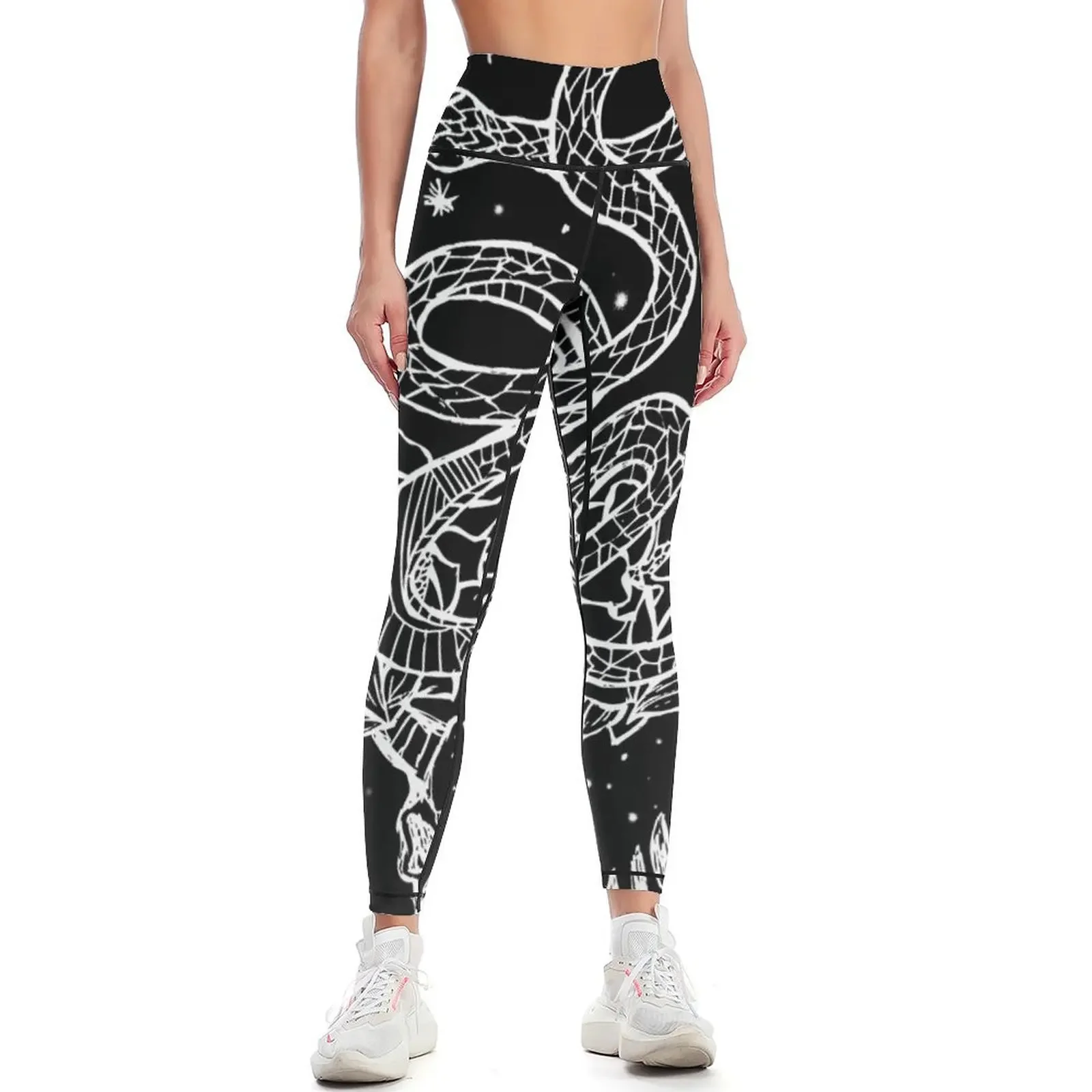 

Moon Phases, Snakes, And Crystals Witchy Design Leggings high waist legging gym sporty woman gym Sports female Womens Leggings