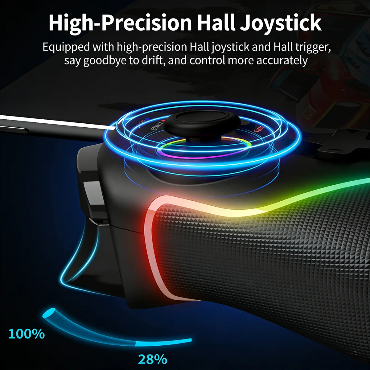 

Беспроводной игровой контроллер с 6-осевым датчиком движения, 3D-джойстиком, программируемыми кнопками и технологией Hall-Effect для улучшения игровых показателей