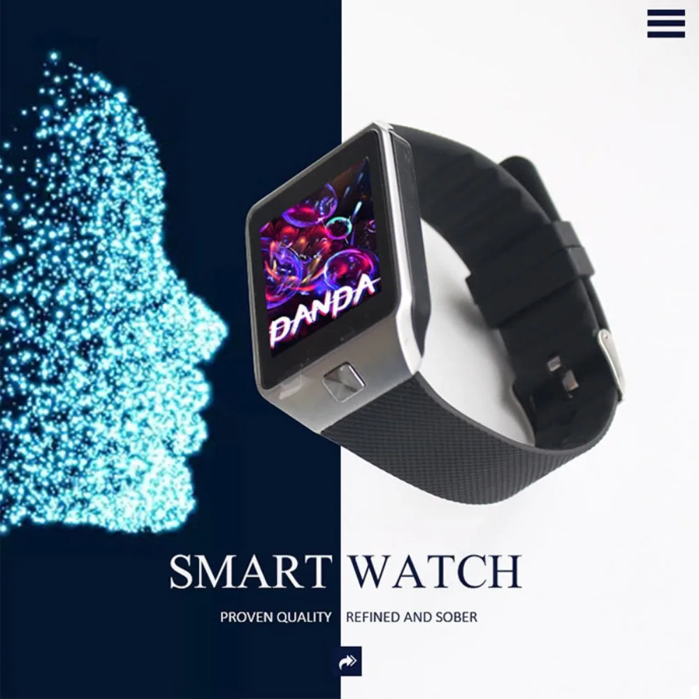 DZ09 Q18 Jam Tangan Pintar Layar Sentuh Digital Gelang Kamera Bluetooth Jam Tangan Pintar Kartu SIM Mendukung Telepon Ios Android