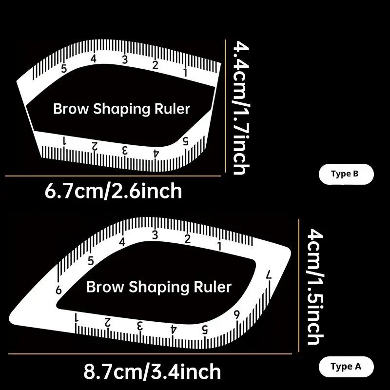 Righello per mappatura sopracciglia Righello per modellare le sopracciglia 1 minuto Disegno rapido Design Sopracciglio Strumento facile Microblading Stencil per trucco permanente