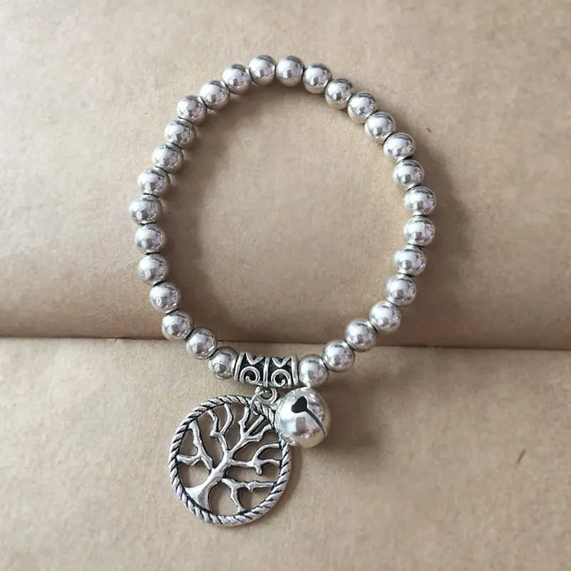 موضة الفضة مطلي سوار مُزين بالخرز الحيوانات سحر بوهو التبتية العرقية نمط الكفة أساور واسعة خمر مجوهرات النساء الهندية