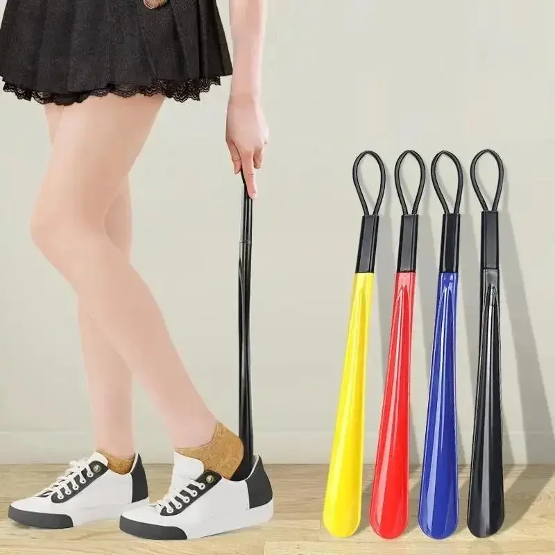 48cm Flexible Plastic Shoe Horns Puller No Bending Required High-End Shoe Lifting Device Pregnant Women Wearing Shoe Assistants