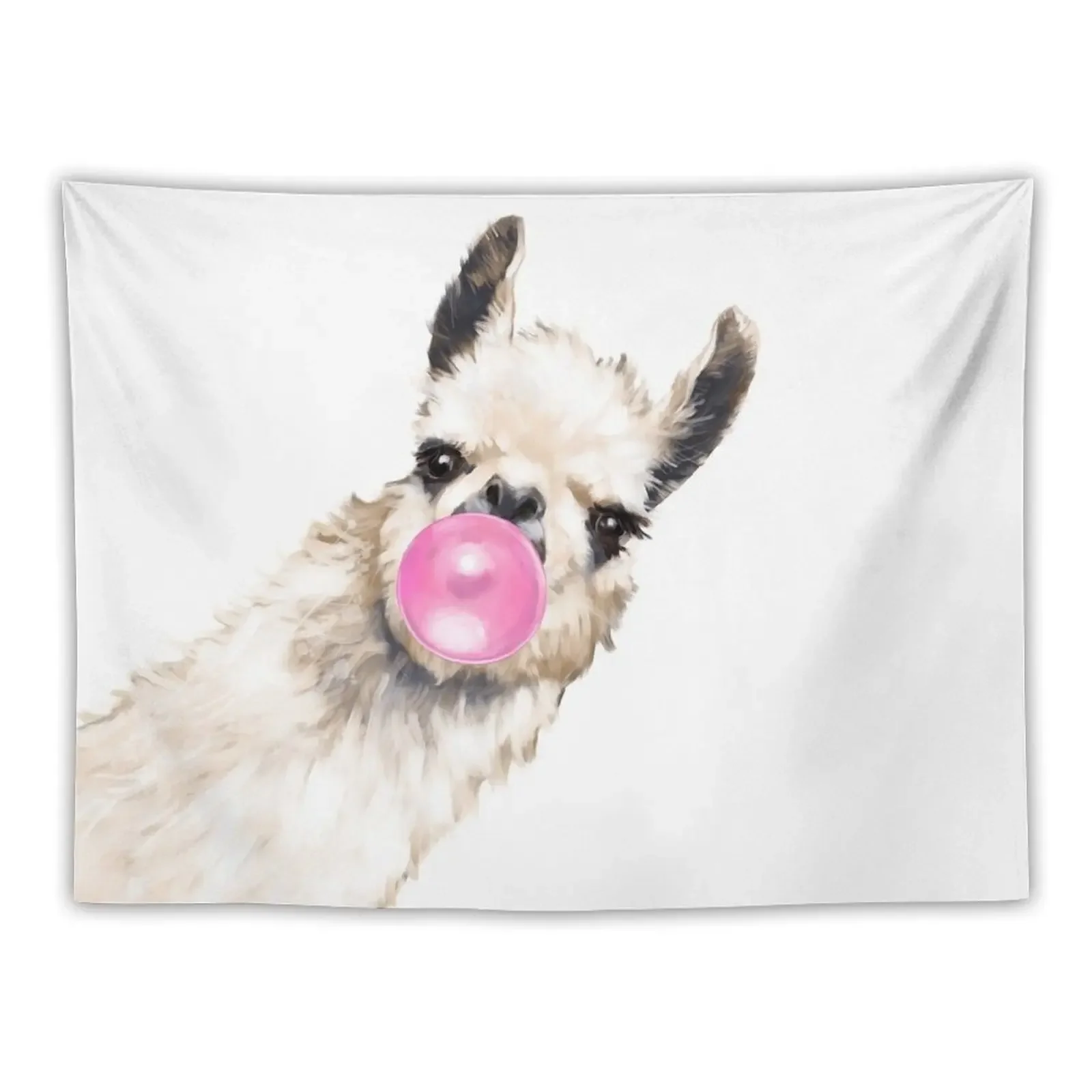 

Sneaky Llama with Bubble Gum Tapestry Room Decor Aesthetic Bed Room Decoration Decoration Home Tapestry