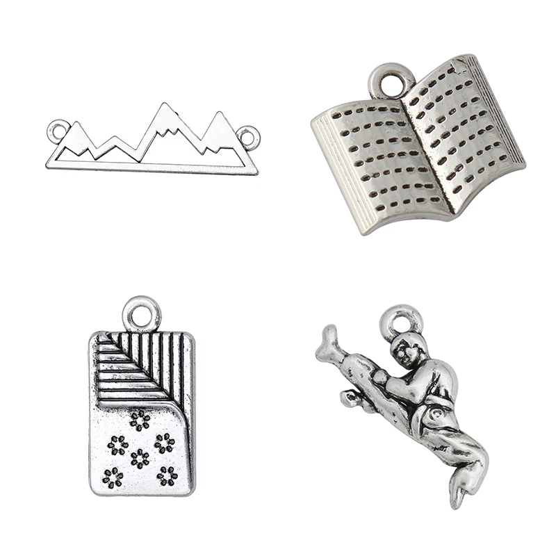 10pcs Alloy Sleeping Bag Mountain Car Taekwondo Jewelry Mixed Design Charms AAC-MIX10