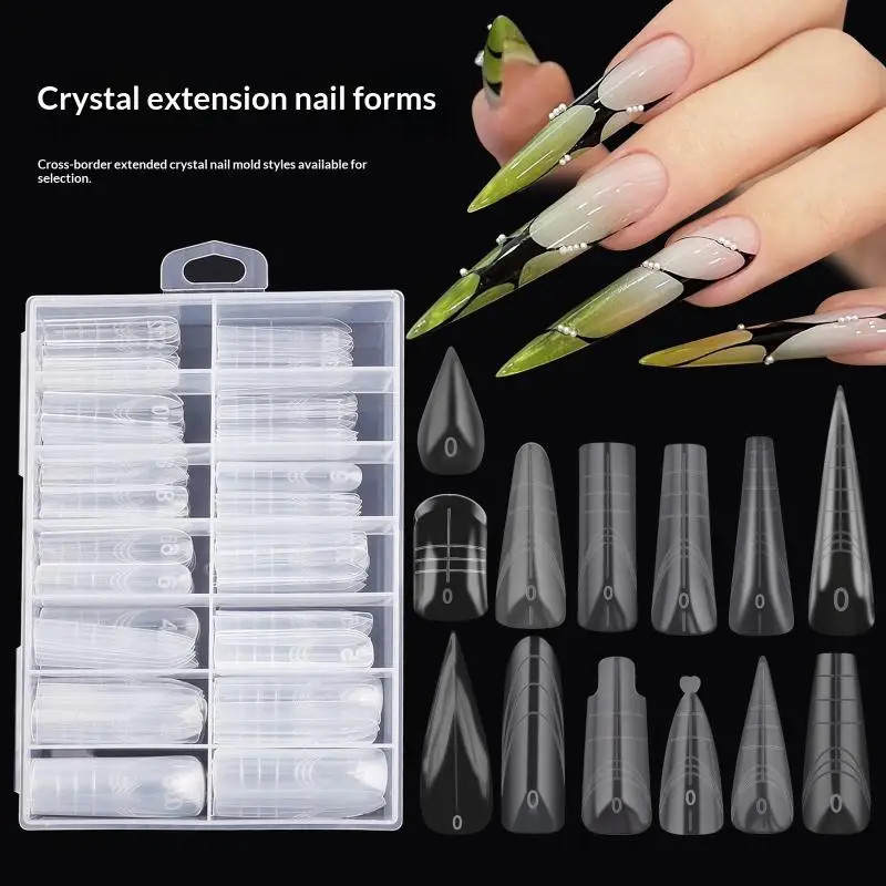 70/140/150Pcs Nailpop Dual System Nails Forms Extension False Nail Tips Top Forms For Nails Gel Building Mold Art Tools