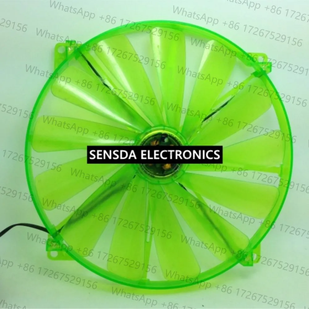 20cm 200mm chassis cooling fan led 20020 chassis  20cm  led Red Green mute pc computer  led fan 200X20 mm molex 4D