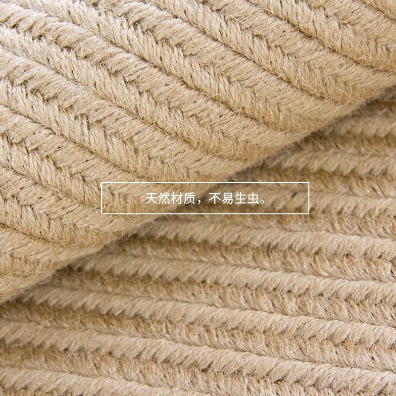 Handmade Tassel Rug 100% Jute Natural Braided Floor Mat Rectangle Rug Modern Living Room Japanese Style Rugs Carpets for Bedroom