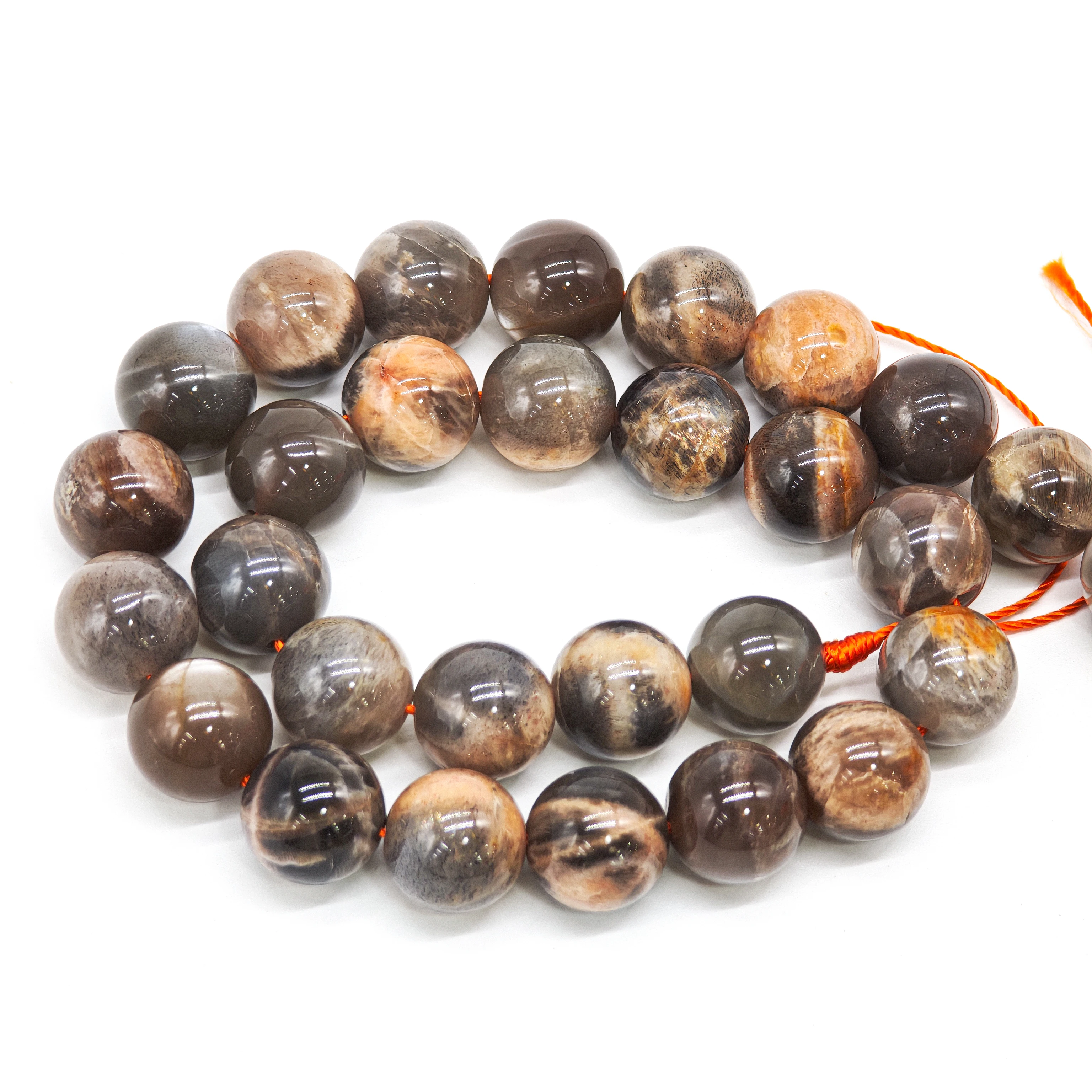 Black sunstone Natural stones for jewelry loose beads in 4 6 8 10 12 mm DIY bracelet spacer beads and necklaces