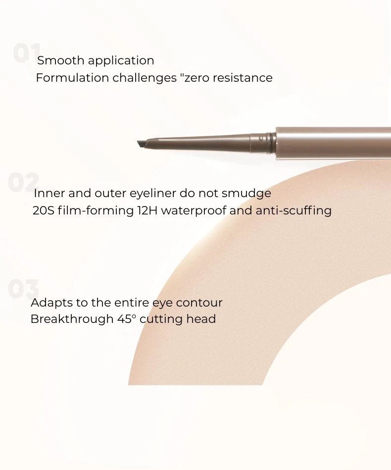 New! Judydoll Precision Depiction Eyeliner Gel Pencil Smooth Waterproof Anti-scuffing Long-lasting Non-Smudge Brown Eyeliner