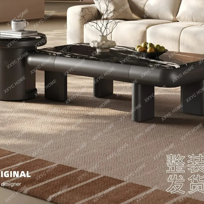 XX Minimalist Living Room Microcrystalline Stone Coffee Table Light Luxury High-end Home Creative Combination