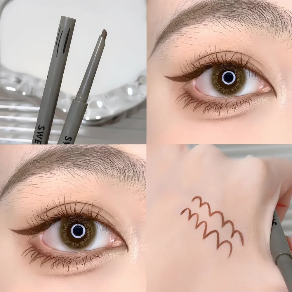 For Sweet Mint Natural Eyeliner Pen Silky Waterproof Long Lasting Pigmented Eye Makeup Tool Precise Precise Liner Pencil
