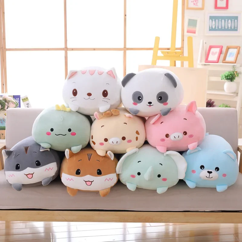 

1PC 18-60CM Cartoon Soft Pillow Cushion Cute Animal Fat Dog Cat Totoro Penguin Pig Frog Stuffed Plush Toy for Children's Gift