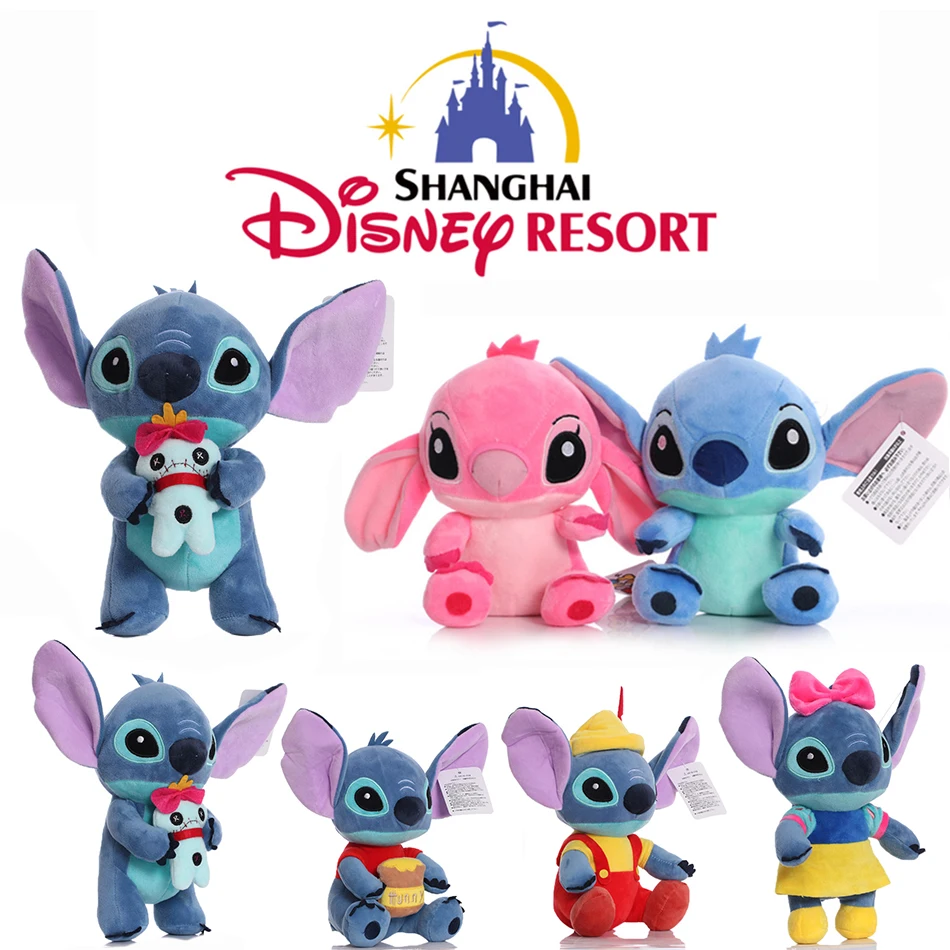 

Плюшевая игрушка Disney Stitch, кукла аниме Лило и Ститч, сидящая 12-30 см, мультяшная мягкая кукла, детский подарок