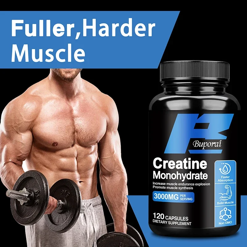 Creatine Monohydrate - Supports Muscle, Energy and Cognitive Function, Increases Lean Muscle Mass - Gluten Free