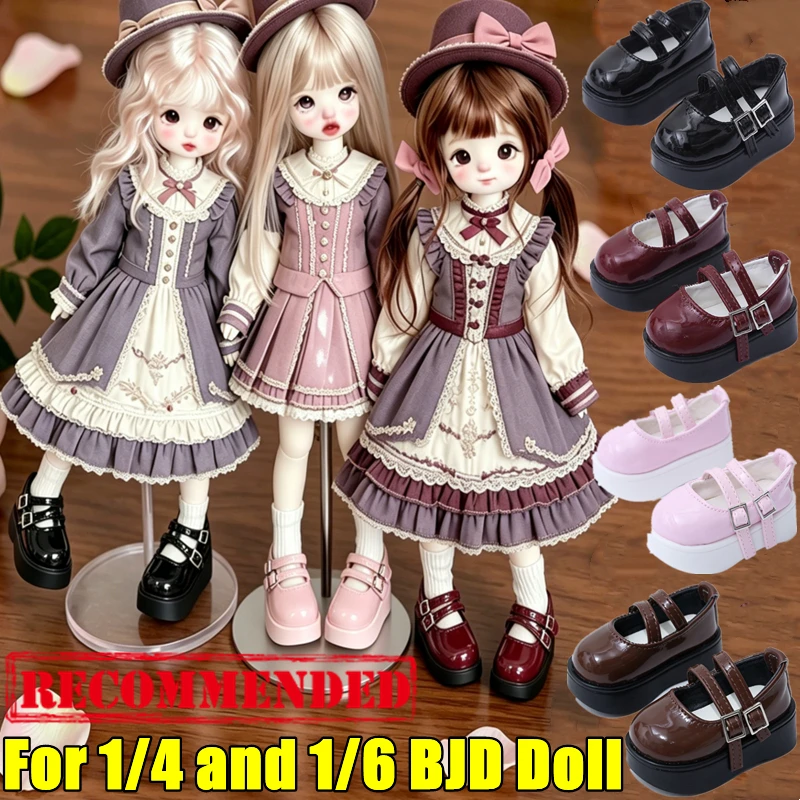 

New 1/4 1/6 BJD Shoes Leather Shoes Mini Toy Dolls Shoes for Jointed Doll Cloth Accessories Small Cloth Mini Body Blythe Shoes