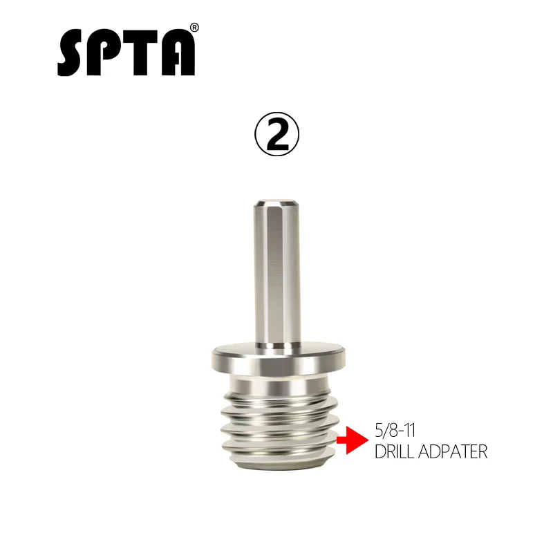 SPTA M14 to M16 to 5/8 to 5/16-24 Angle Grinder Thread Adapter Interface Connector Converter for Rotary Polisher  Electric Drill