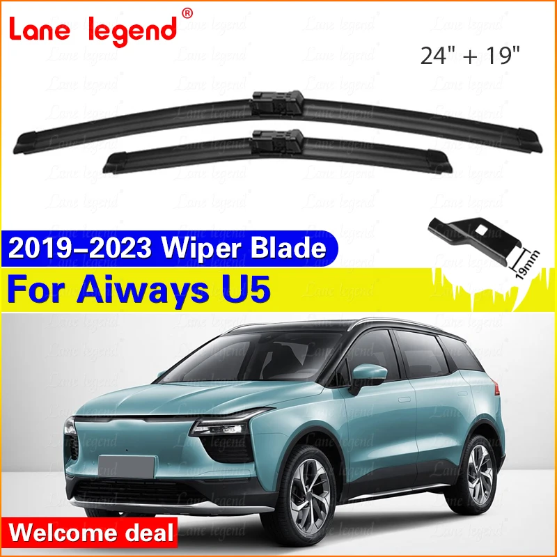 For Aiways U5 2019-2023 Front Windshield Wiper Blades 2pcs Windscreen Window Accessories 2020 2021 2022 24