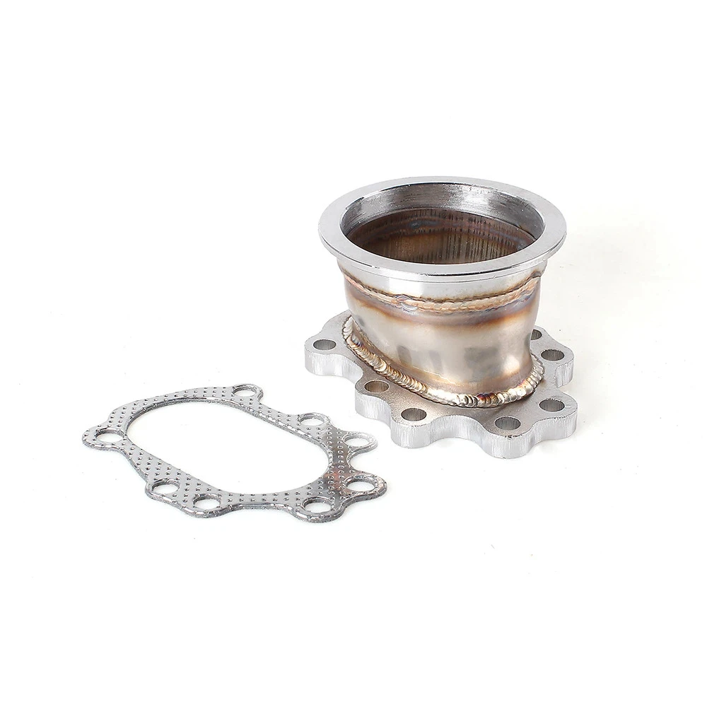 

Turbocharger Adapter Flange For T25 T28 GT25 GT28 8 Bolts To 3″ 76mm V Band Turbo Outlet Exhaust Flange Base With Gasket