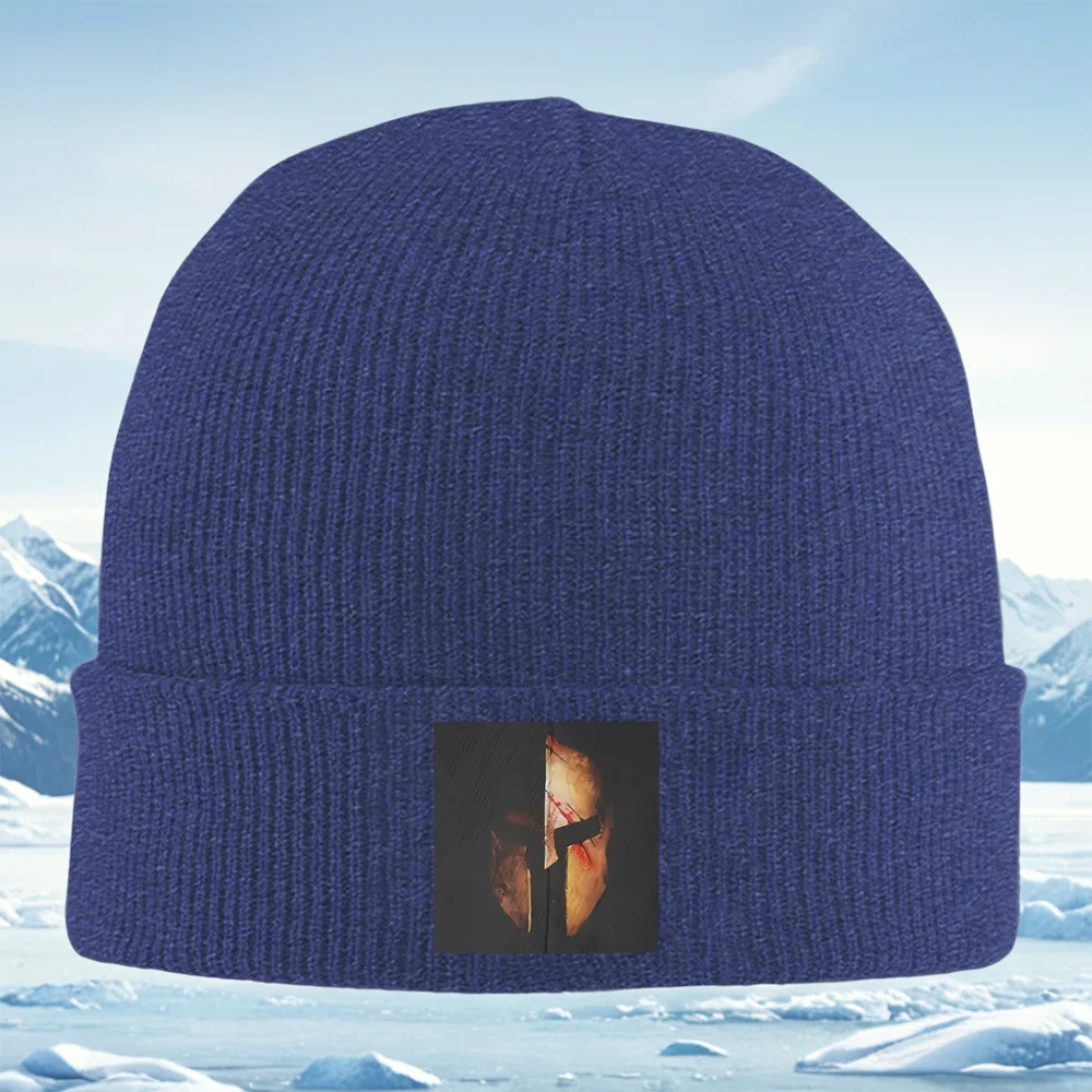 Spartan helmet dark blood battle. Men Women Unisex Knitted Hat Beanie Pullover Cap Winter Thermal Warm Christmas Outdoor Cycling