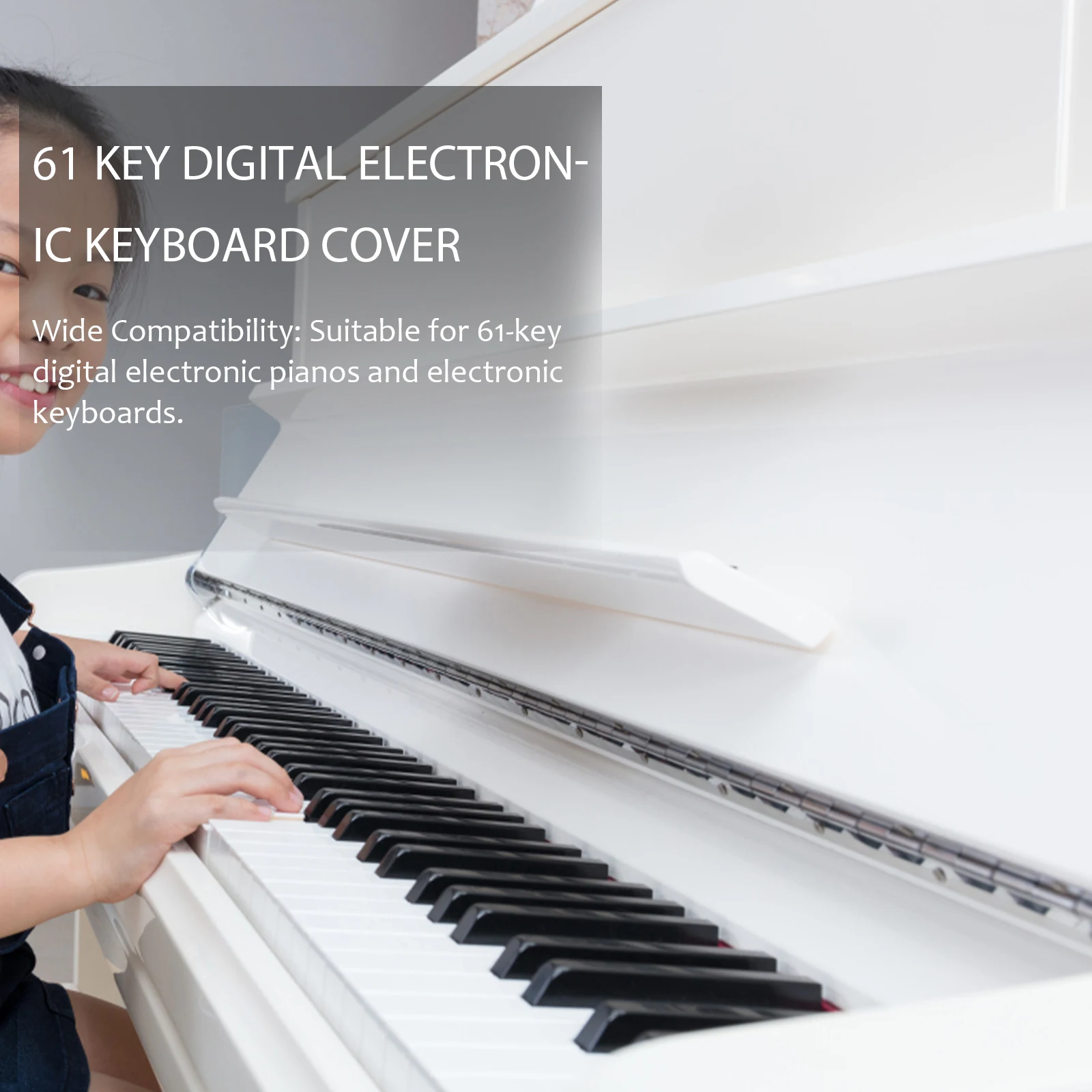 

61 Key Cotton Piano Dustproof Keyboard Cover for Electronic Organ 61 Keys Digital Piano Accessories Lightweight Splashproof