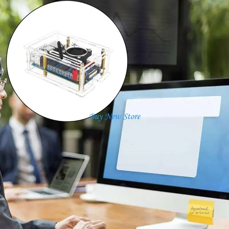 20ce Acryl -Gehäusebox für Orangepi 3b transparente Gehäuseabdeckung Kühlkühlung