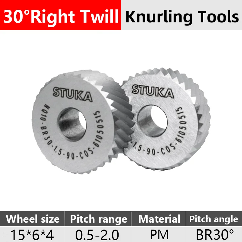 Suka 15*6*4 PM Y Dual Wheel Form Knurling Tools For CNC Lathe Feeding 30° Diamond 45° Square Pattern
