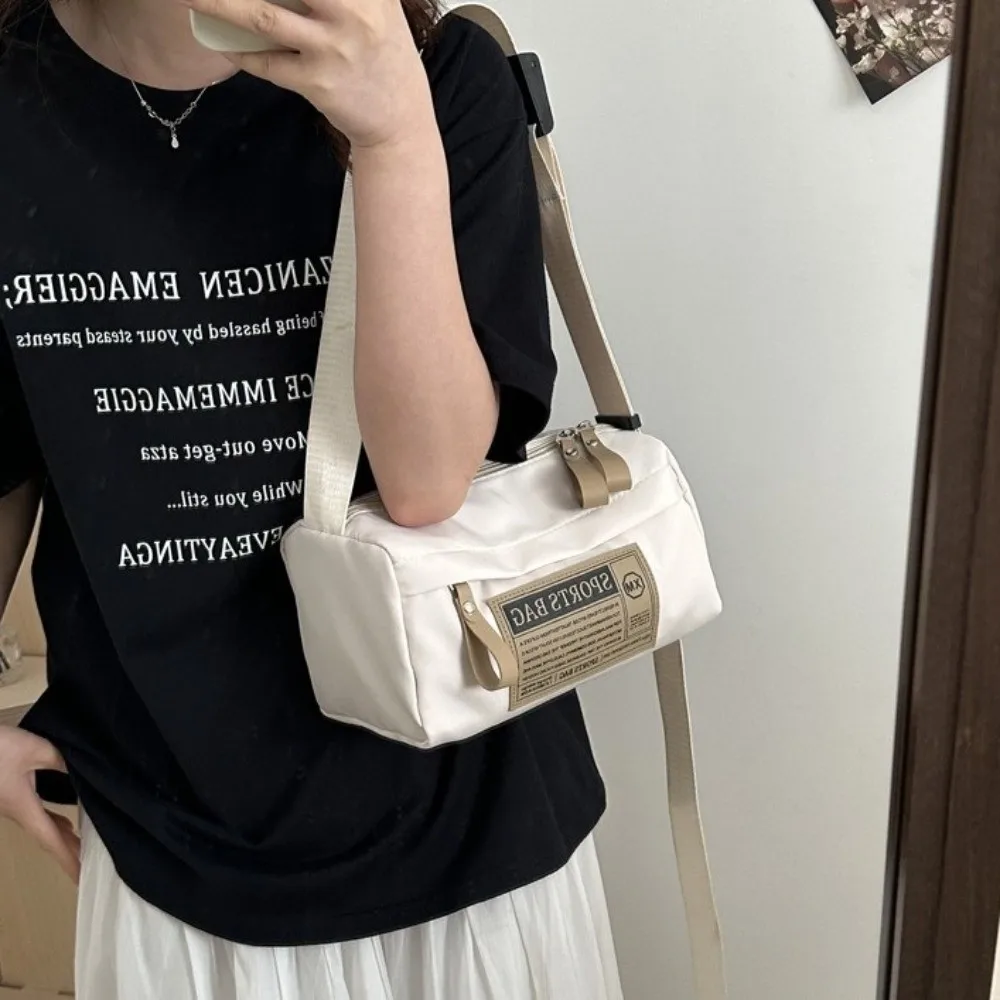 

Lightweight Oxford Crossbody Bag Multi-pocket Adjustable Single Shoulder Pillow Bag Solid Color Korean Style Messenger Bag Women