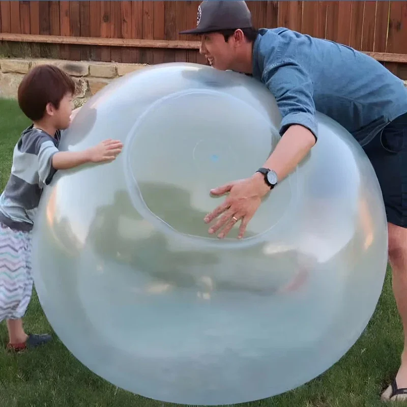 Pelota inflable de burbujas rellena de agua para niños, juguete de 50CM, juegos de fiesta, globos de agua reutilizables divertidos