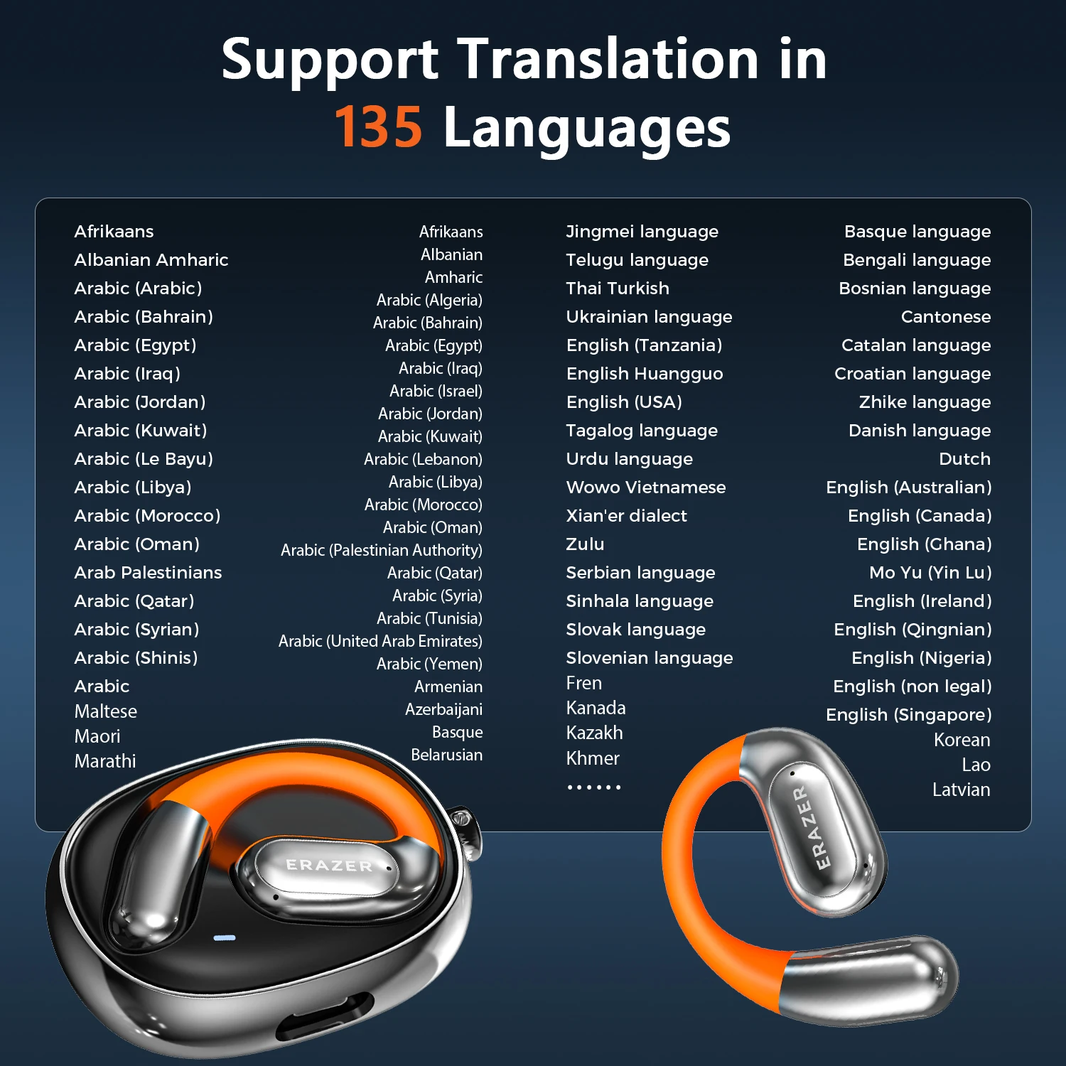 [AI Translator Earphone] ERAZER XF31 Bluetooth Translation Earbuds Sleep ASMR Headset DIY APP  AI Wireless Headphones Open Back image 6