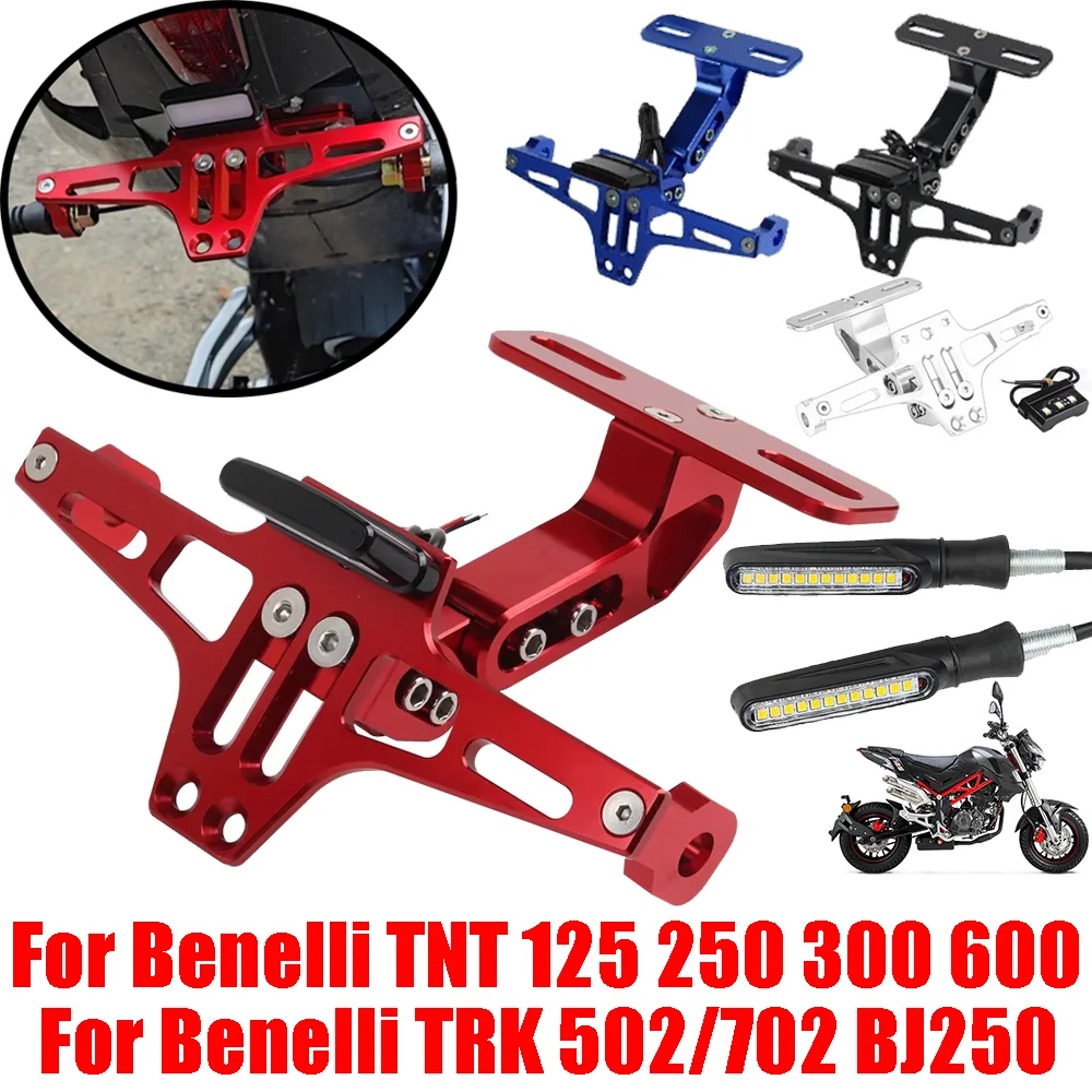 

For BENELLI TNT125 TNT250 TNT300 TRK 502 702 702X BJ250 TNT 600 Motorcycle Number License Plate Holder Bracket Turn Signal Light