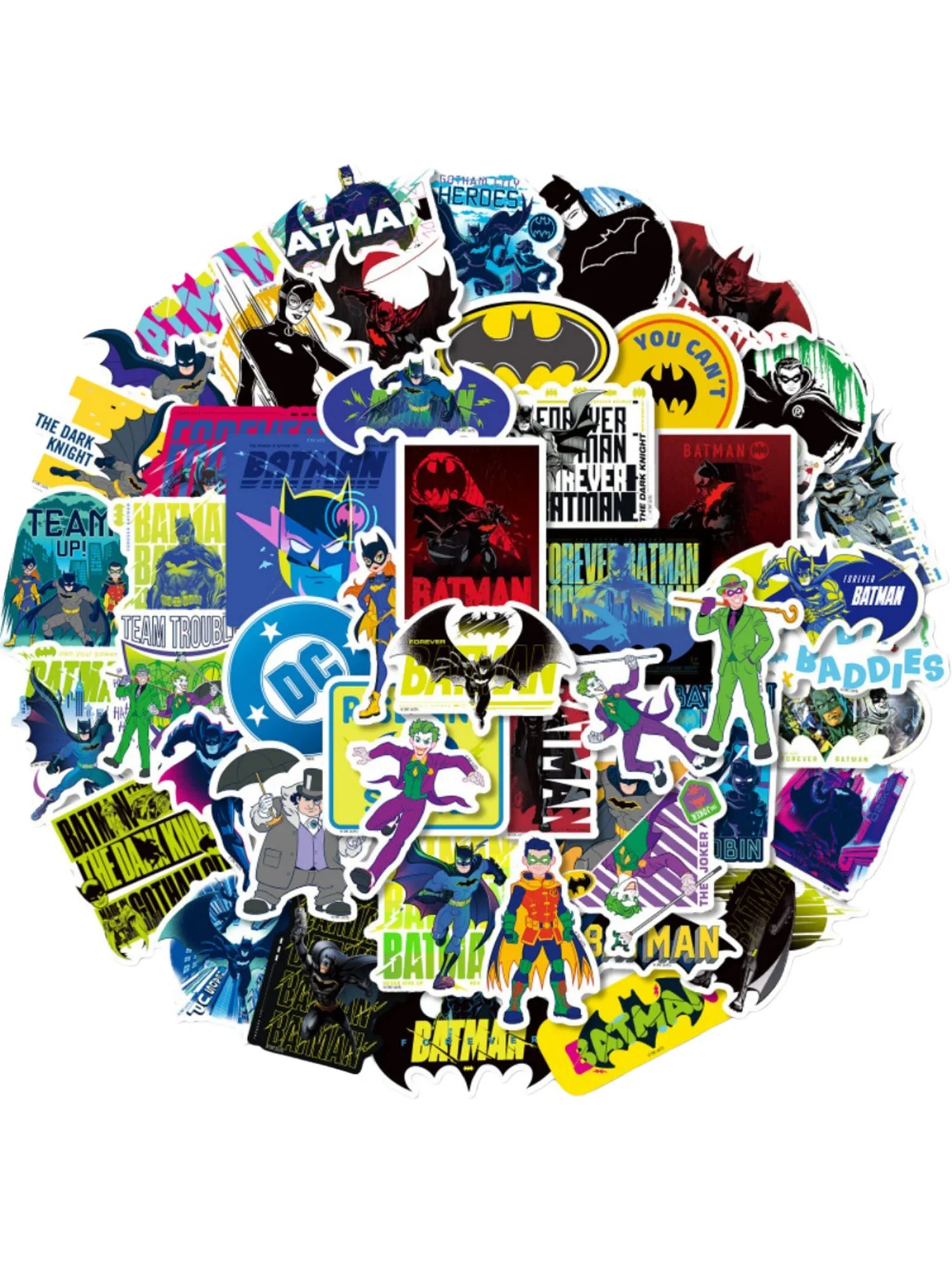 AliExpress OTRAINBOW Genuine 50Pcs DC Justice League Stickers Batman Superman LOGO Skateboard Laptop Luggage Bike Phone Car Decals Toys Gifts
