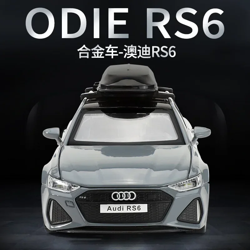 1:32 Audi RS6 High Simulation Diecast Metal Alloy Model car Sound Light Pull Back Collection Kids Toy Gifts F584